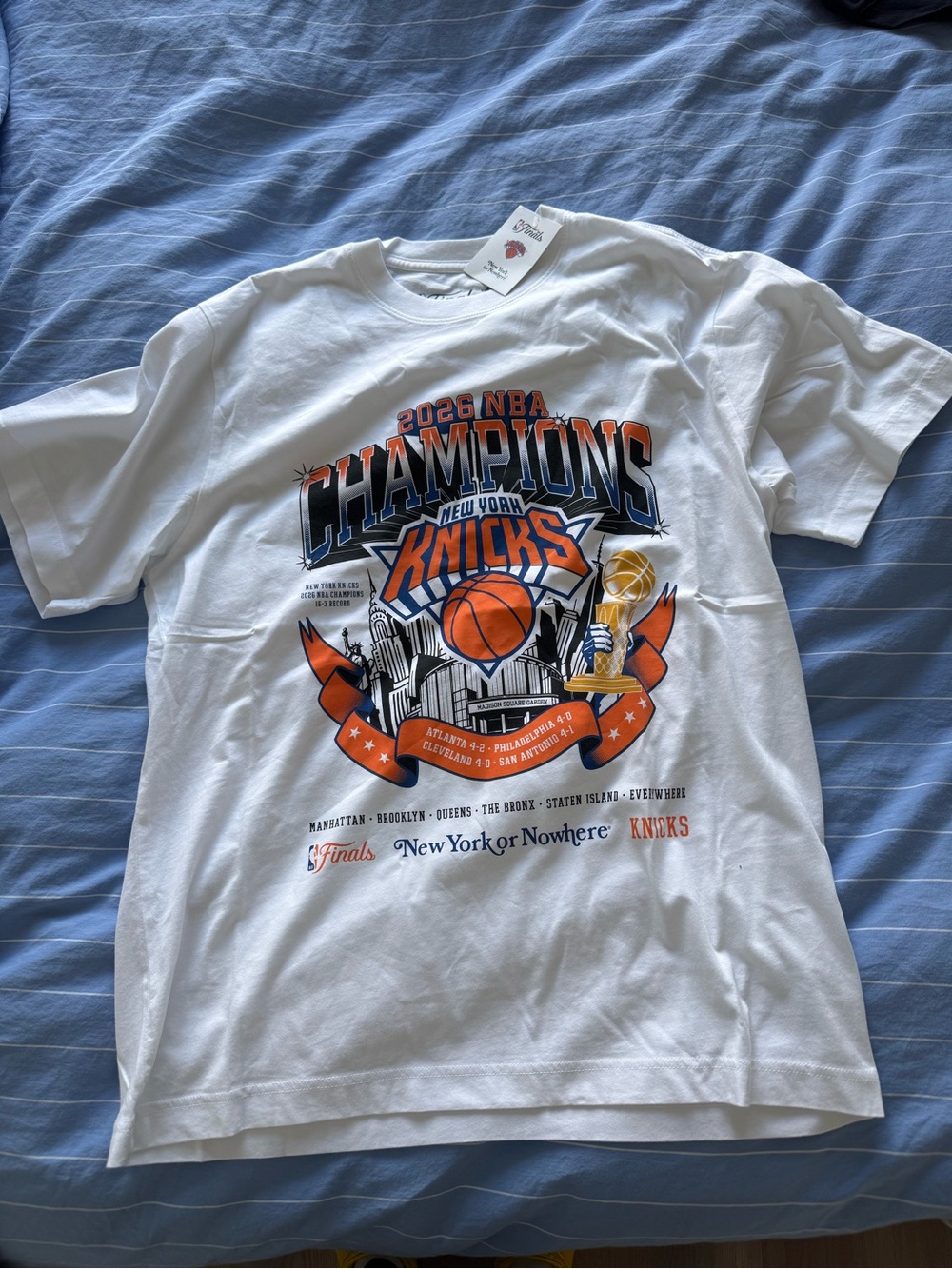 NYON X Knicks 2026 NBA Championship T-shirt - Sz M